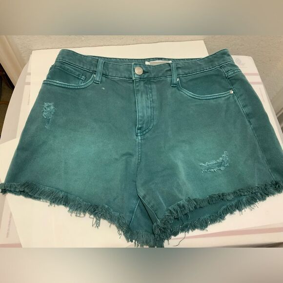 Kut from the Kloth High Rise Jane Short Size 8 Denim Cutoff distressed - Picture 1 of 8